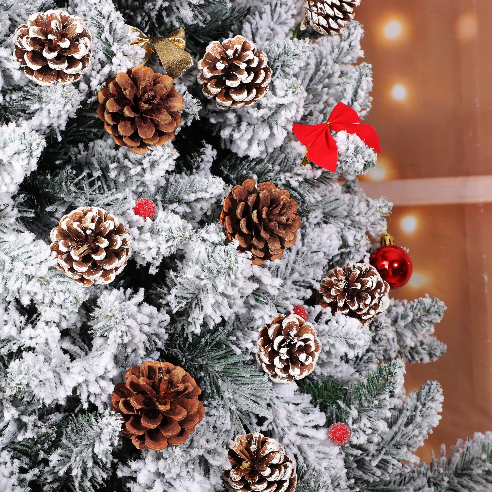 Amazon.co.jp: Fovths 24個 クリスマス 松ぼっくり ピック ピンコーン